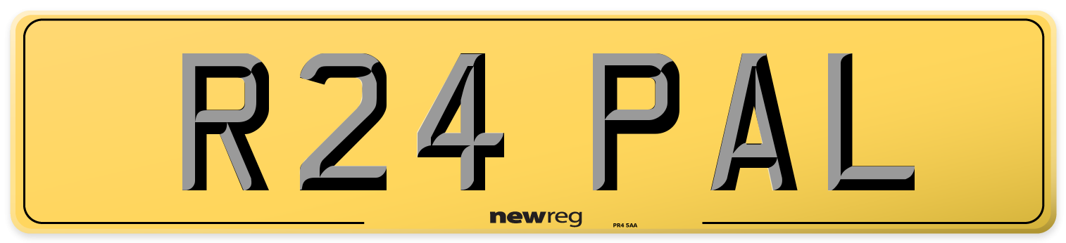 R24 PAL Rear Number Plate
