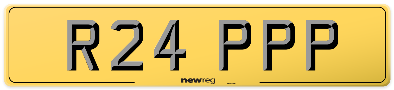 R24 PPP Rear Number Plate
