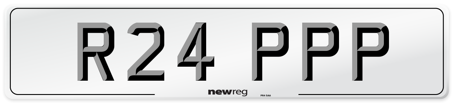 R24 PPP Front Number Plate