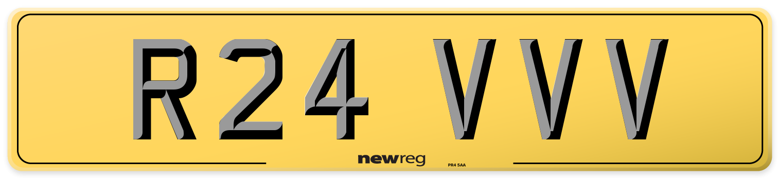 R24 VVV Rear Number Plate