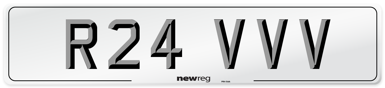 R24 VVV Front Number Plate