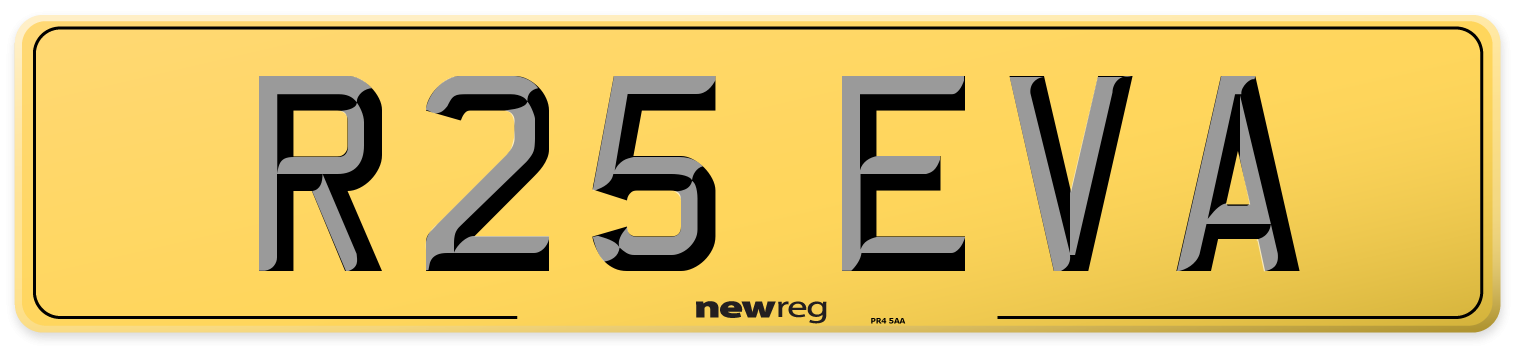 R25 EVA Rear Number Plate
