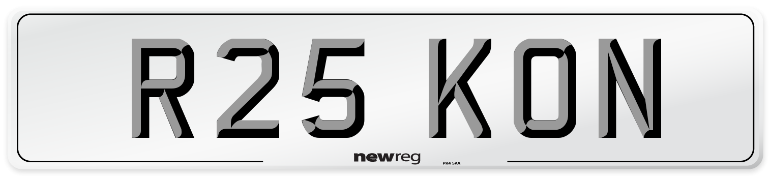 R25 KON Front Number Plate