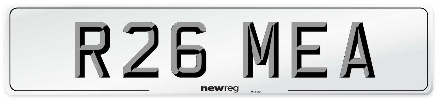 R26 MEA Front Number Plate
