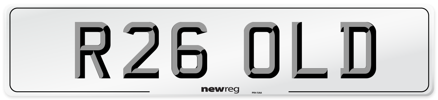 R26 OLD Front Number Plate