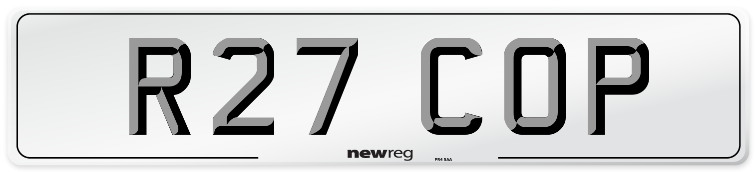 R27 COP Front Number Plate