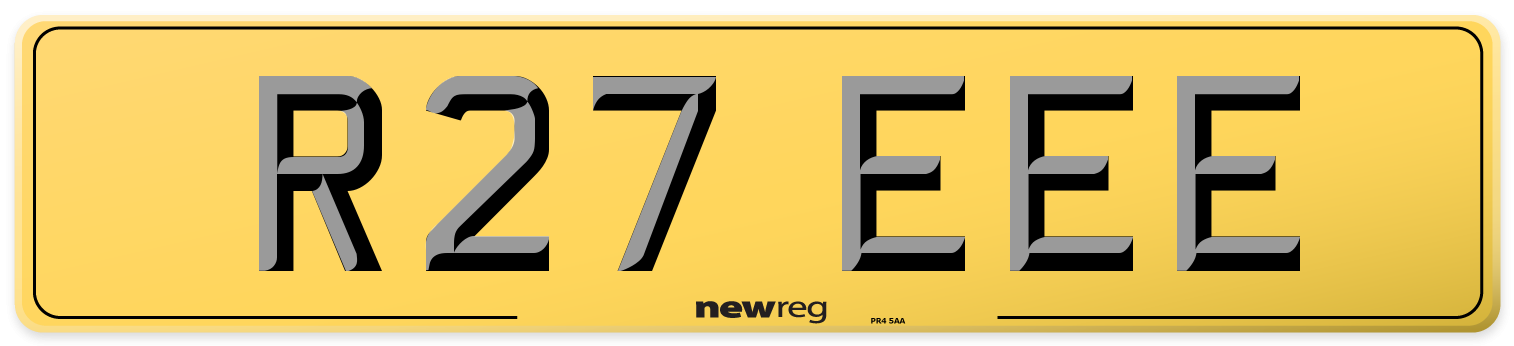 R27 EEE Rear Number Plate