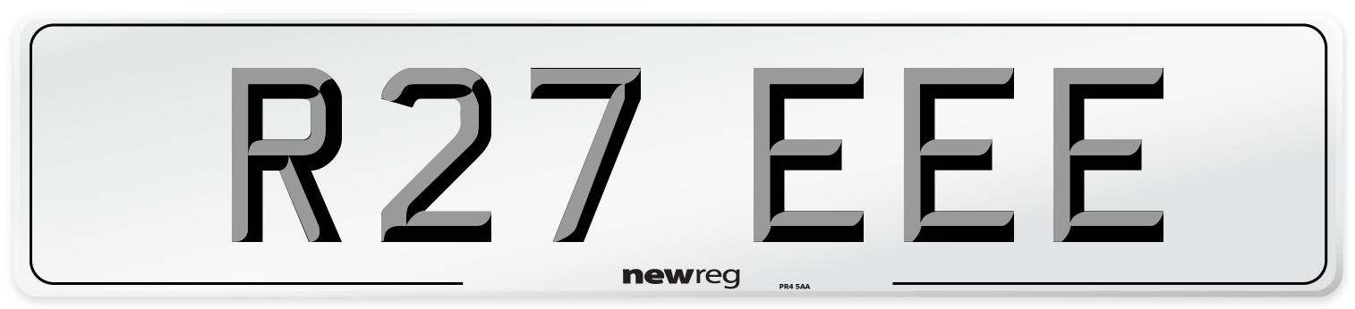 R27 EEE Front Number Plate