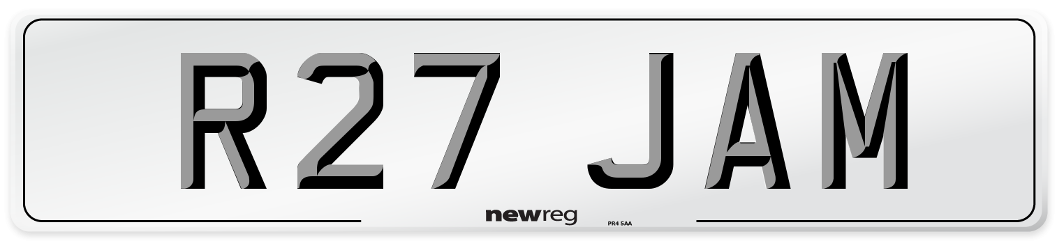 R27 JAM Front Number Plate