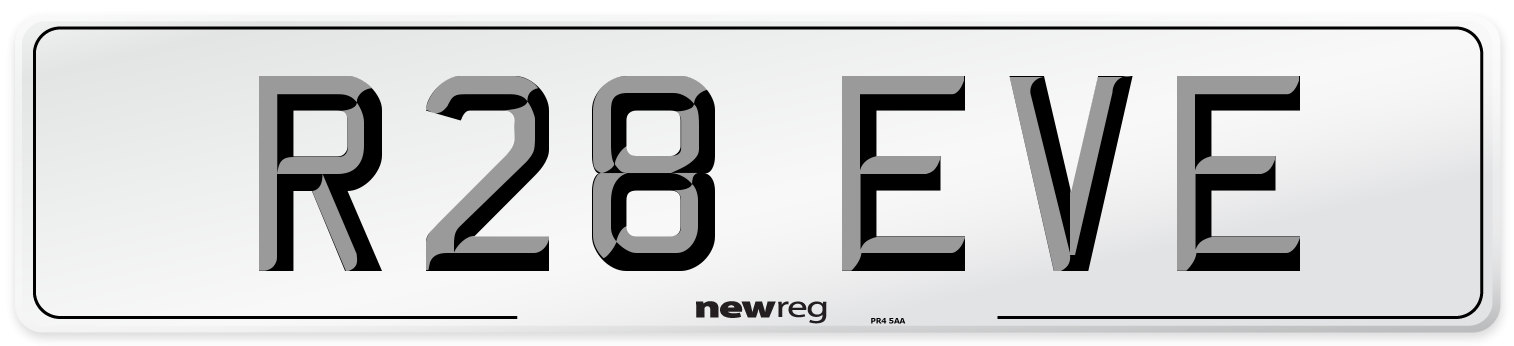 R28 EVE Front Number Plate