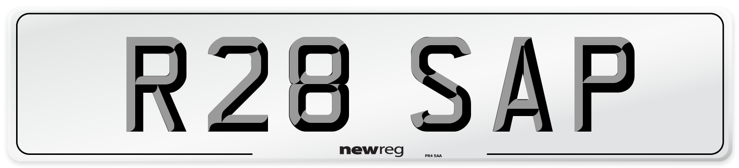 R28 SAP Front Number Plate