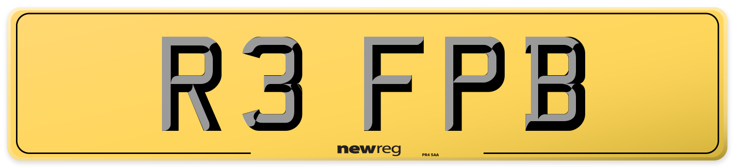 R3 FPB Rear Number Plate