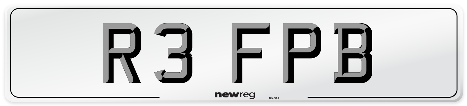 R3 FPB Front Number Plate