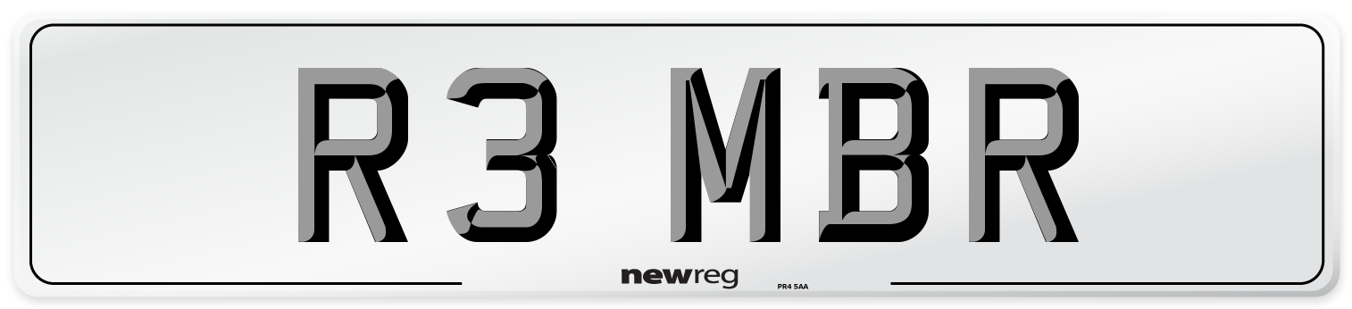 R3 MBR Front Number Plate