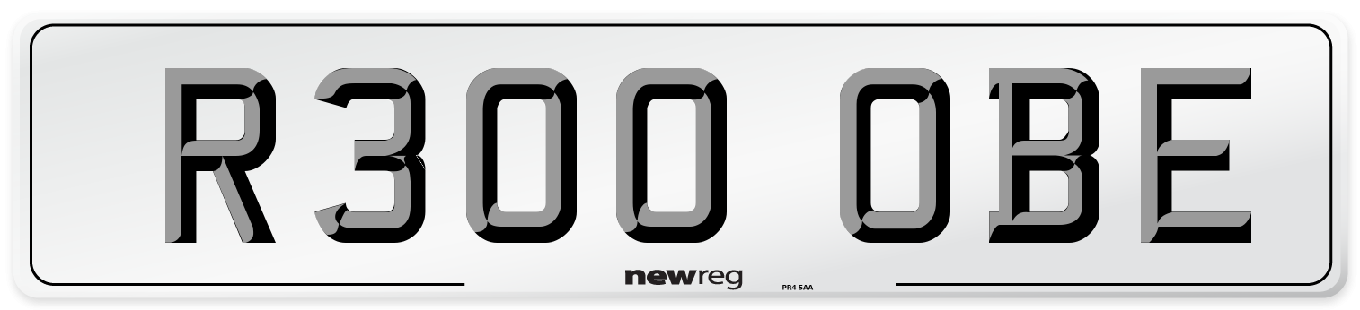 R300 OBE Front Number Plate