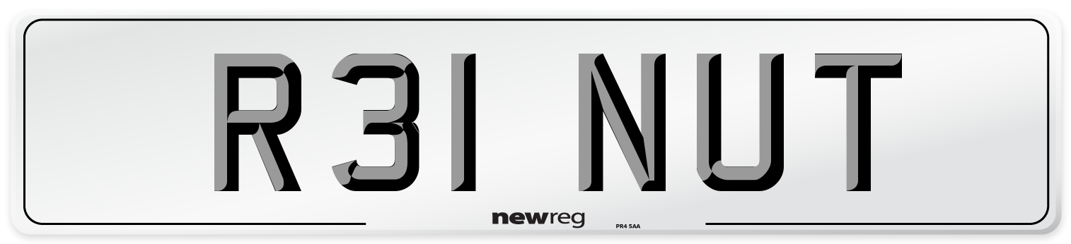 R31 NUT Front Number Plate