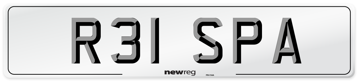 R31 SPA Front Number Plate