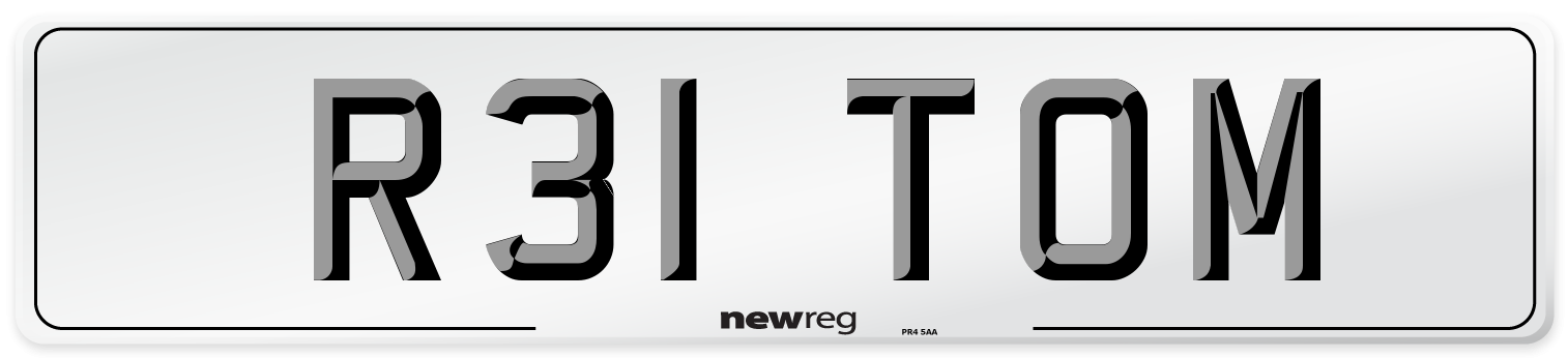 R31 TOM Front Number Plate