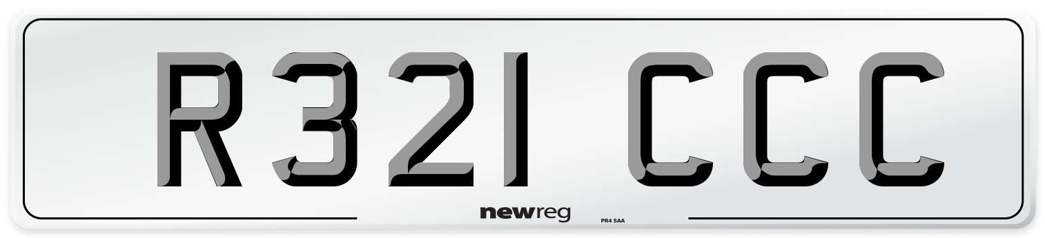 R321 CCC Front Number Plate