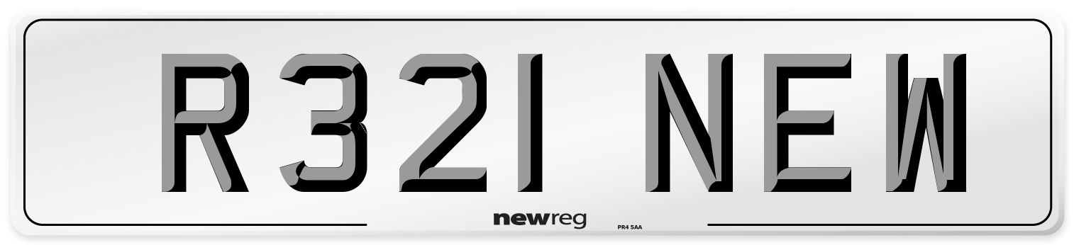 R321 NEW Front Number Plate
