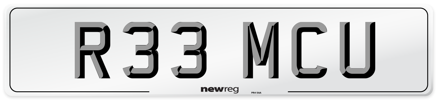 R33 MCU Front Number Plate