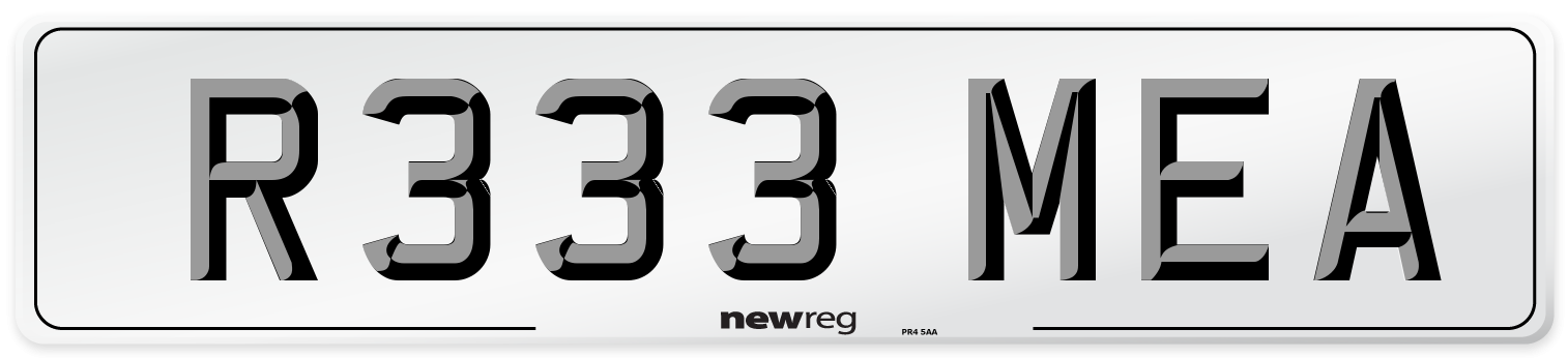 R333 MEA Front Number Plate