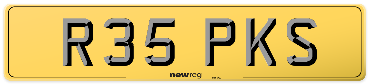 R35 PKS Rear Number Plate