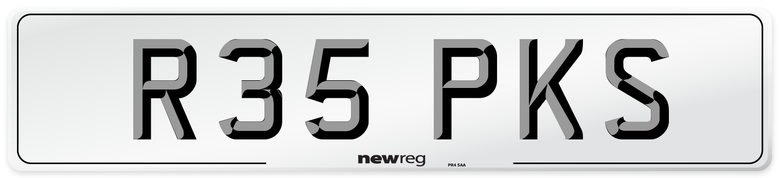 R35 PKS Front Number Plate