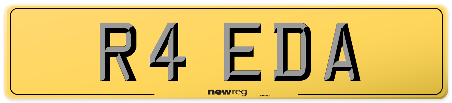 R4 EDA Rear Number Plate