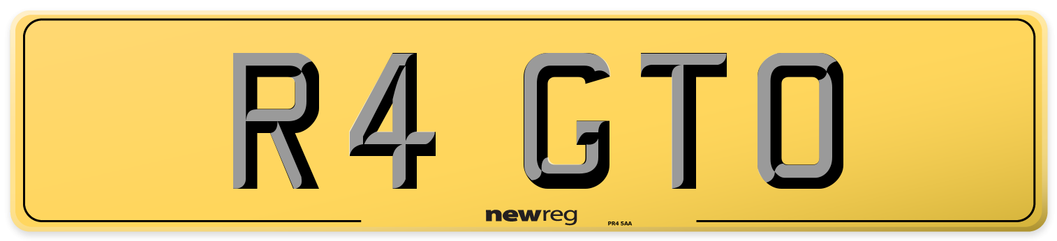 R4 GTO Rear Number Plate