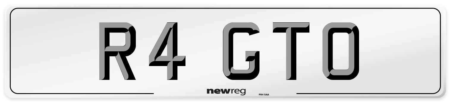 R4 GTO Front Number Plate