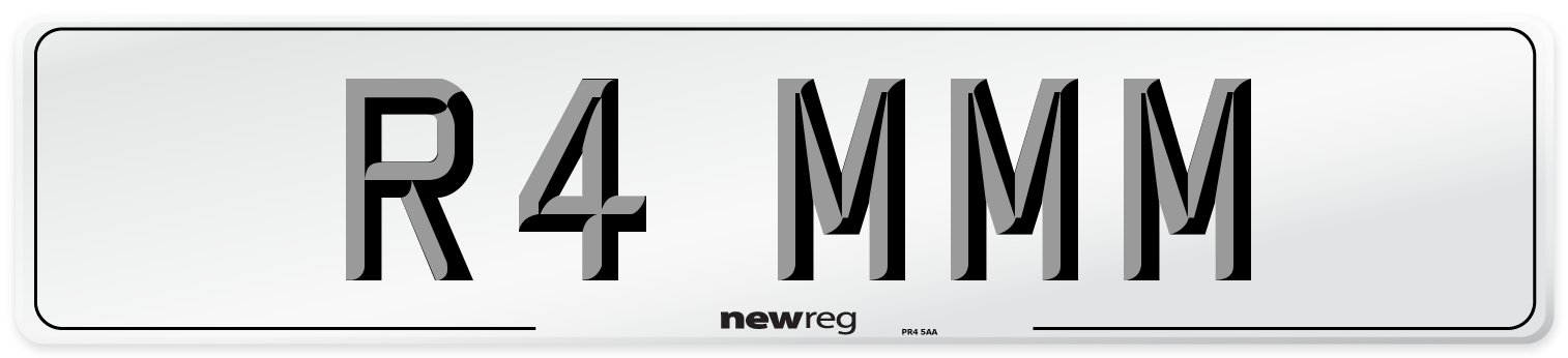 R4 MMM Front Number Plate
