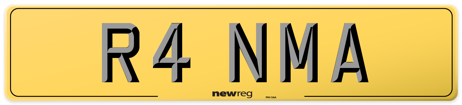 R4 NMA Rear Number Plate