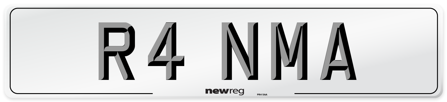R4 NMA Front Number Plate