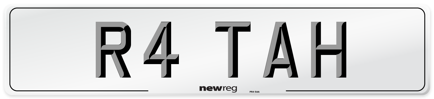 R4 TAH Front Number Plate