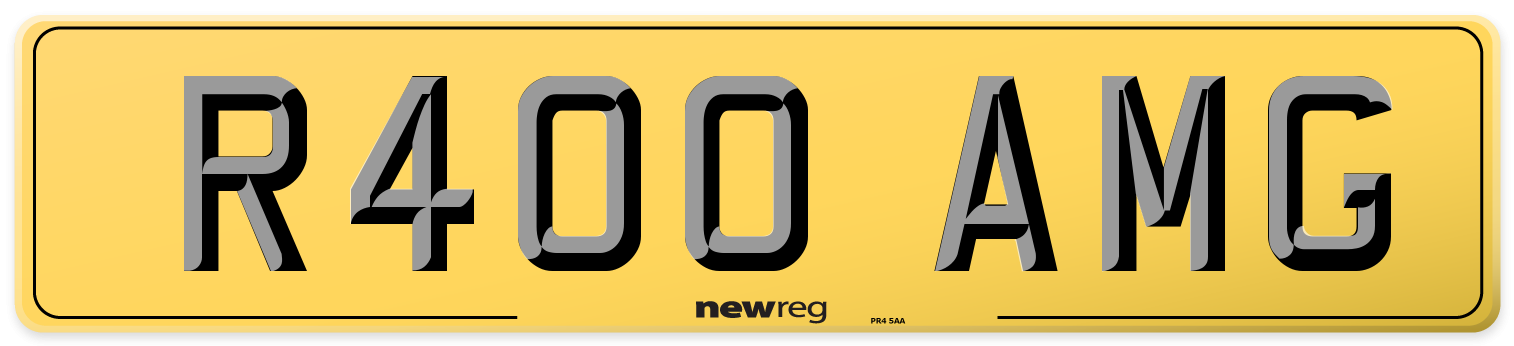 R400 AMG Rear Number Plate
