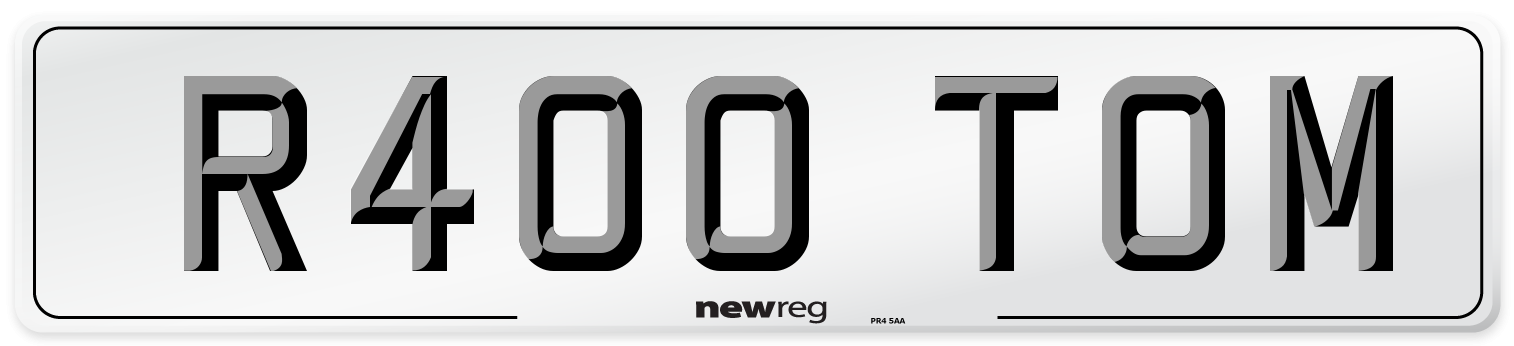 R400 TOM Front Number Plate