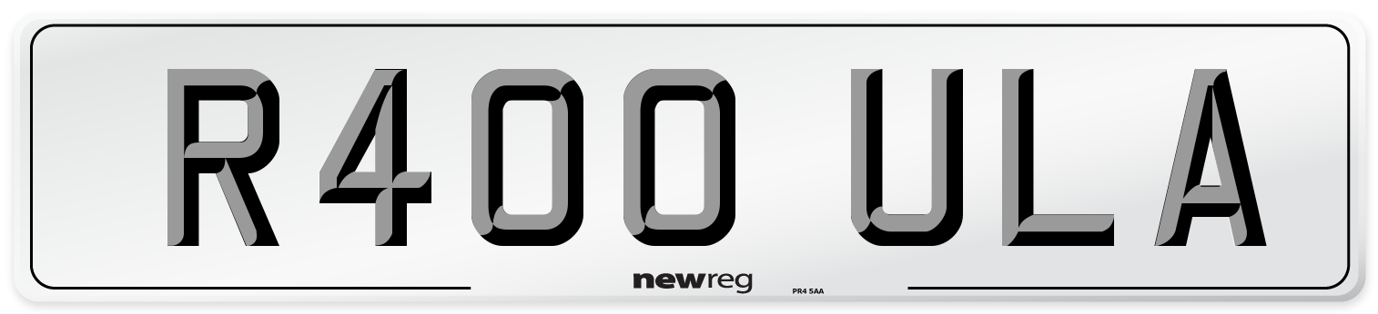 R400 ULA Front Number Plate