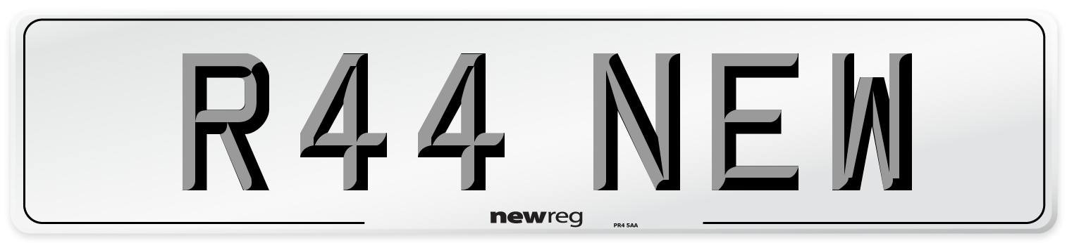 R44 NEW Front Number Plate