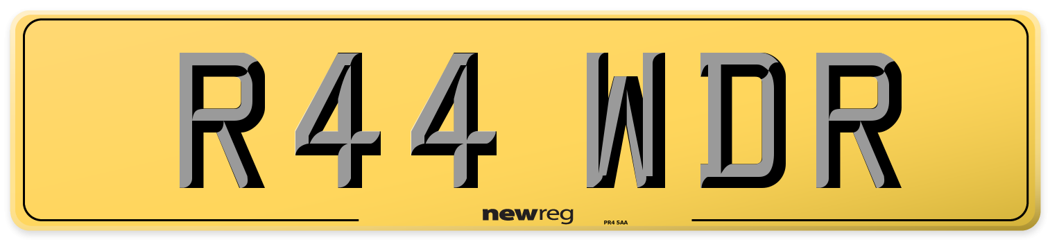 R44 WDR Rear Number Plate