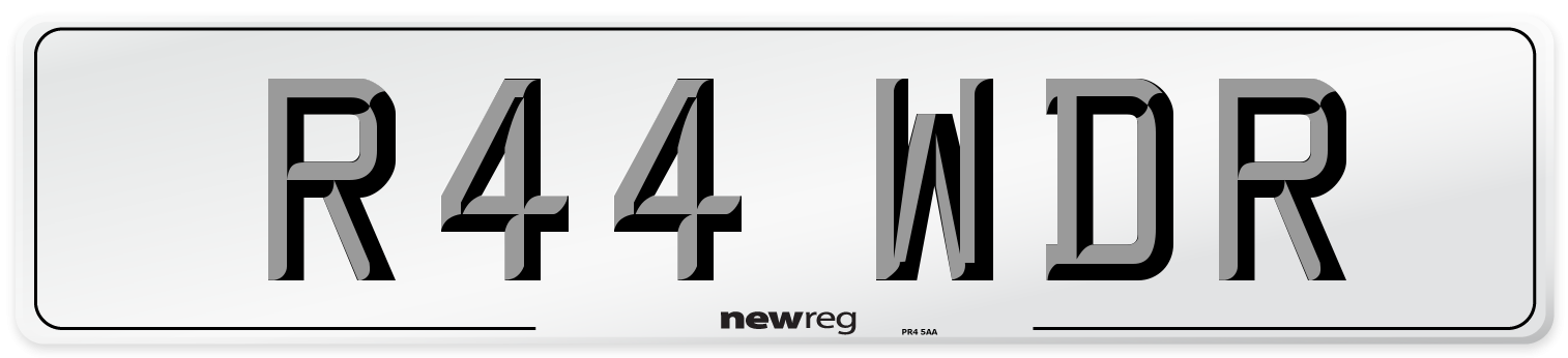 R44 WDR Front Number Plate