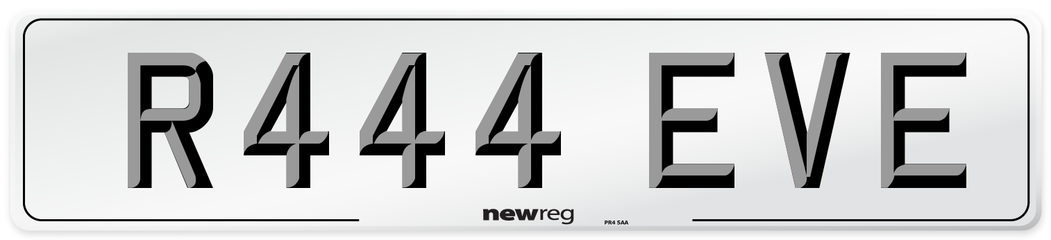R444 EVE Front Number Plate