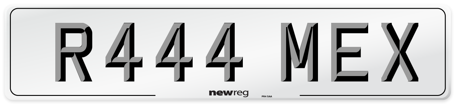 R444 MEX Front Number Plate