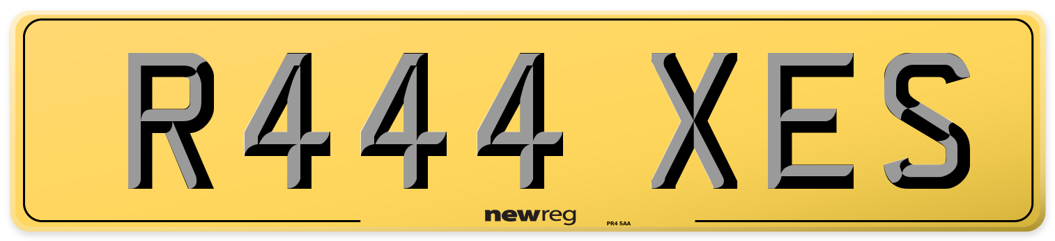 R444 XES Rear Number Plate