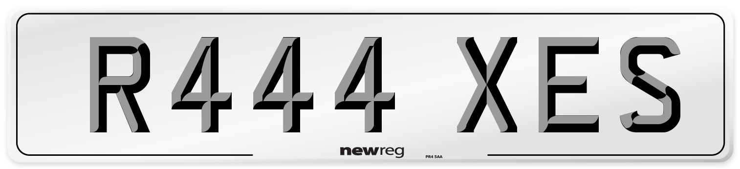 R444 XES Front Number Plate