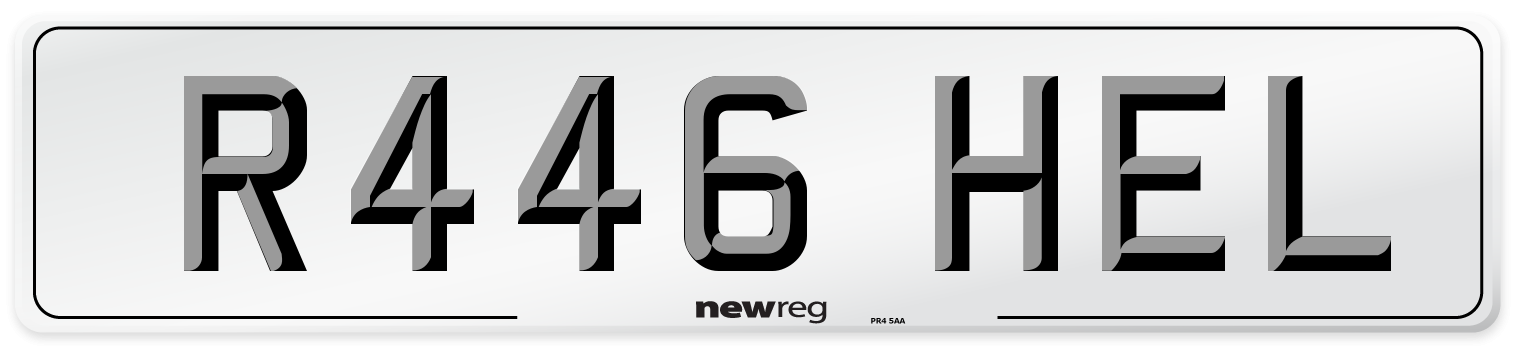 R446 HEL Front Number Plate