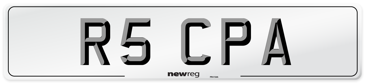 R5 CPA Front Number Plate