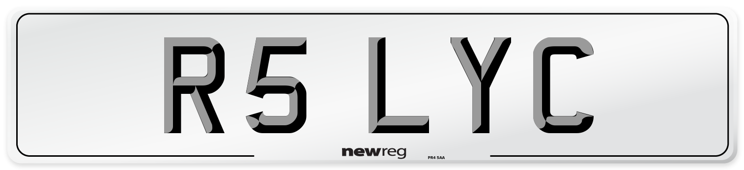 R5 LYC Front Number Plate