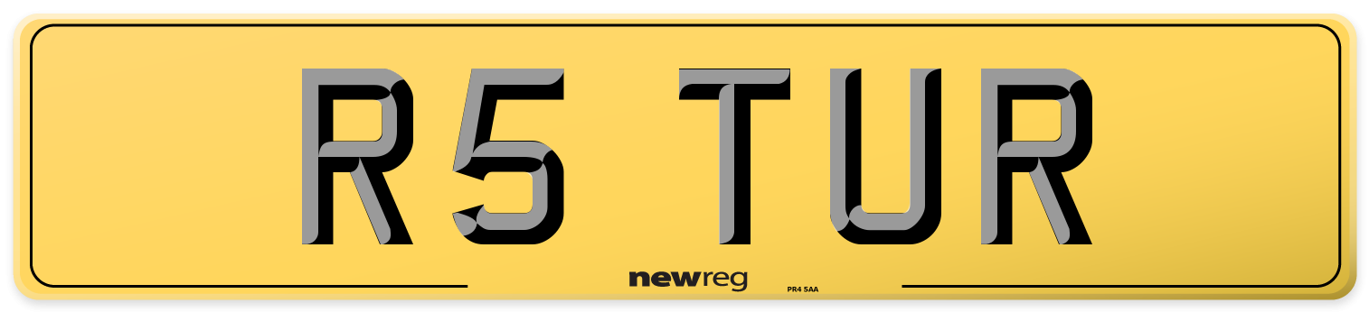 R5 TUR Rear Number Plate
