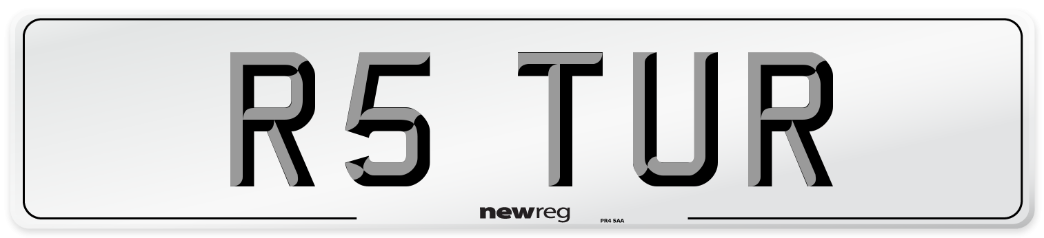 R5 TUR Front Number Plate